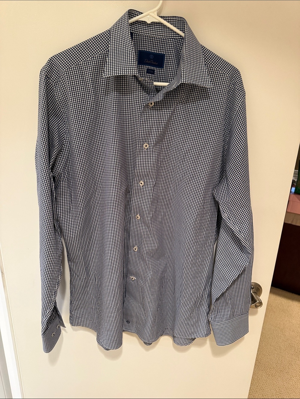 David Donahue Trim Button-Down Shirt.